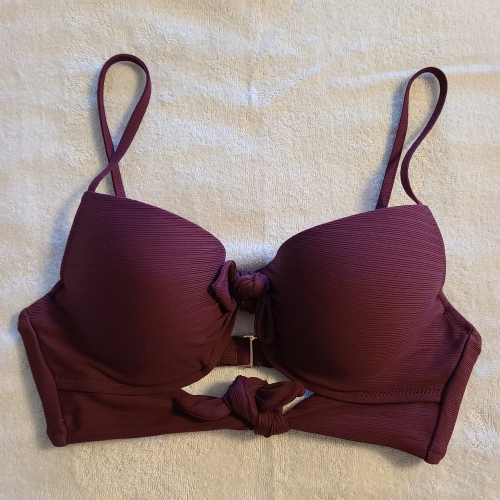 Shade & Shore Bikini top, maroon, 36B